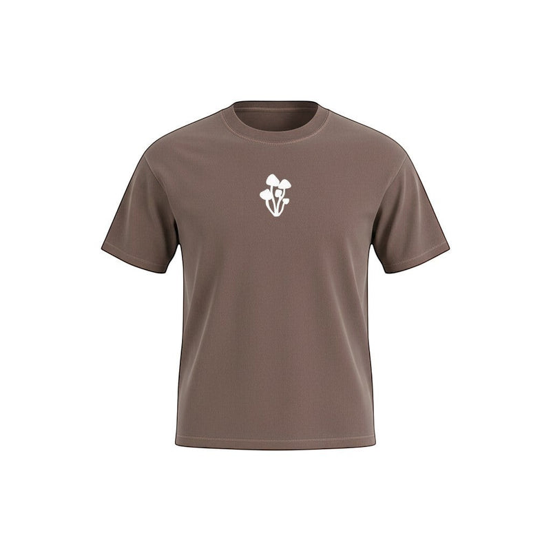 The Gauley heavyweight washed tee in Coffee — front view