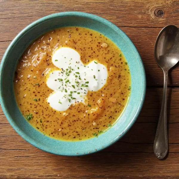 Creamy Pink Oyster Mushroom & Herb Soup